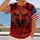 Red Eagle Head And Flag For Veterans Day, Memorial Day And Patriotic Casual Wear All-over Print Unisex T-shirt - 2