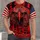 Red Eagle Head And Flag For Veterans Day, Memorial Day And Patriotic Casual Wear All-over Print Unisex T-shirt - 1