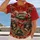 Vintage Red-Tailed Fighter Plane and Aviator Medallions for Everyday Aviation Enthusiasts All-over Print Unisex T-shirt - 2