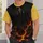 Three-Color Flowing Stars with Ember Cracks for Bold Everyday Streetwear Style All-over Print Unisex T-shirt - 6
