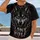 Lone Wolf Head with Chain for Outdoor Adventure and Everyday Wear, Rugged Style All-over Print Unisex T-shirt - 2