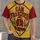 Crimson And Gold Football Crest For Game Day And School Spirit Fans All-over Print Unisex T-shirt - 1