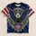 Blue Camo Eagle Crest for America’s 250th Anniversary Independence Day Celebration All-over Print Unisex T-shirt - 5