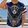 Blue Camo Eagle Crest for America’s 250th Anniversary Independence Day Celebration All-over Print Unisex T-shirt - 2