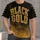 Black and Gold Gridiron Club Lettering for Game Day Fans and Football Enthusiasts All-over Print Unisex T-shirt - 1