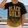 Black and Gold Gridiron Club Lettering for Game Day Fans and Football Enthusiasts All-over Print Unisex T-shirt - 2