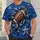 American Football Breaking Through Blue Stone for Game Day, Tailgates and Sports Fans All-over Print Unisex T-shirt - 6