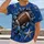 American Football Breaking Through Blue Stone for Game Day, Tailgates and Sports Fans All-over Print Unisex T-shirt - 2
