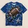 American Football Breaking Through Blue Stone for Game Day, Tailgates and Sports Fans All-over Print Unisex T-shirt - 5