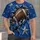 American Football Breaking Through Blue Stone for Game Day, Tailgates and Sports Fans All-over Print Unisex T-shirt - 1