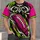 Neon Football and Sweeping Feather Flourishes for Game Day and Tailgate Fan Style All-over Print Unisex T-shirt - 1