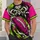 Neon Football and Sweeping Feather Flourishes for Game Day and Tailgate Fan Style All-over Print Unisex T-shirt - 6