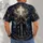 Kneeling Armored Knight and Radiant Cross for Faith Gatherings and Weekend Devotion All-over Print Unisex T-shirt - 4