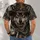 Cowboy Wolf and Motorcycle Scene for Rugged Western Road-Ride Adventures for Men All-over Print Unisex T-shirt - 4