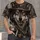 Cowboy Wolf and Motorcycle Scene for Rugged Western Road-Ride Adventures for Men All-over Print Unisex T-shirt - 1