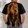 Golden Mane Lion Portrait for Everyday Bold Style and Wildlife Lovers All-over Print Unisex T-shirt - 4