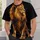 Golden Mane Lion Portrait for Everyday Bold Style and Wildlife Lovers All-over Print Unisex T-shirt - 6