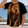 Golden Mane Lion Portrait for Everyday Bold Style and Wildlife Lovers All-over Print Unisex T-shirt - 2