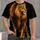 Golden Mane Lion Portrait for Everyday Bold Style and Wildlife Lovers All-over Print Unisex T-shirt - 1