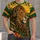 Headphone Lion and Tropical Music Scene for Festivals, Reggae Fans and Music Lovers All-over Print Unisex T-shirt - 1