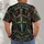 Christian Shield and Sword Faith Emblem for Church Events and Everyday Casual Wear All-over Print Unisex T-shirt - 4