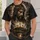 Crowned, Bearded Sacred Portrait with Three Crosses for Church Worship and Faith Gatherings All-over Print Unisex T-shirt - 6