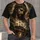 Crowned, Bearded Sacred Portrait with Three Crosses for Church Worship and Faith Gatherings All-over Print Unisex T-shirt - 1