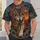 Front-Facing Wolf in Desert Sunset for Wilderness Adventure and Southwestern Outdoor Enthusiasts All-over Print Unisex T-shirt - 6