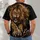 Roaring Lion King in Bronze Tones for Bold Streetwear and Everyday Style for Men All-over Print Unisex T-shirt - 4