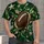 Cracked Stone Rugby Ball with Star Accents for Game Day, Tailgating and Weekend Wear All-over Print Unisex T-shirt - 1