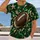 Cracked Stone Rugby Ball with Star Accents for Game Day, Tailgating and Weekend Wear All-over Print Unisex T-shirt - 2