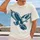 Teal Eagle and Football Emblem for Game Day Tailgates and Weekend Sports Fans Everywhere All-over Print Unisex T-shirt - 2