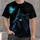 Luminous Black Cat And Turquoise Butterfly For Everyday Whimsical Style All-over Print Unisex T-shirt - 1