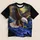 Bald Eagle and Wolf Silhouettes for Rugged Outdoor Adventure Days and Wildlife Lovers All-over Print Unisex T-shirt - 5