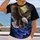 Bald Eagle and Wolf Silhouettes for Rugged Outdoor Adventure Days and Wildlife Lovers All-over Print Unisex T-shirt - 2