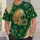 Golden Football Helmet and Emerald Gridiron Style for Game Day Tailgating Fans All-over Print Unisex T-shirt - 6