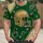 Golden Football Helmet and Emerald Gridiron Style for Game Day Tailgating Fans All-over Print Unisex T-shirt - 4
