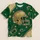 Golden Football Helmet and Emerald Gridiron Style for Game Day Tailgating Fans All-over Print Unisex T-shirt - 5