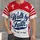 Faith Cross Scripture Red White Style for Church Gatherings and Weekend Wear for Men All-over Print Unisex T-shirt - 1