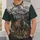 Antlered Deer and Alpine Wildflowers for Woodland Hiking and Outdoor Nature Lovers All-over Print Unisex T-shirt - 6