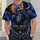 Blue Flame Skeleton With Burning Sun for Gothic Halloween Nightlife Fans All-over Print Unisex T-shirt - 6