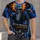 Blue Flame Skeleton With Burning Sun for Gothic Halloween Nightlife Fans All-over Print Unisex T-shirt - 1