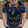 Blue Flame Skeleton With Burning Sun for Gothic Halloween Nightlife Fans All-over Print Unisex T-shirt - 4