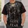 Kneeling Knight and Flaming Sword for Medieval Faith and Fantasy Enthusiasts All-over Print Unisex T-shirt - 6