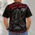 Skull Guitarist Halloween Rock Night Concert Scene for Gothic Music Fans and Nightlife All-over Print Unisex T-shirt - 4