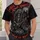 Skull Guitarist Halloween Rock Night Concert Scene for Gothic Music Fans and Nightlife All-over Print Unisex T-shirt - 6