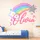 Personalized Shooting Star Rainbow Name Wall Decal – Custom Pink Name Sticker for Girls Room, Christmas Gift - 4