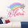 Personalized Shooting Star Rainbow Name Wall Decal – Custom Pink Name Sticker for Girls Room, Christmas Gift - 5