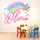 Personalized Shooting Star Rainbow Name Wall Decal – Custom Pink Name Sticker for Girls Room, Christmas Gift - 9