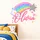 Personalized Shooting Star Rainbow Name Wall Decal – Custom Pink Name Sticker for Girls Room, Christmas Gift - 3